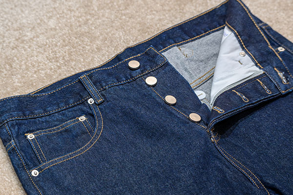 silver-tone jeans rivets