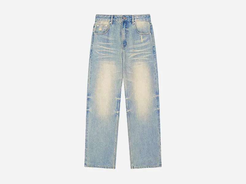 Enzyme Wash + Ozone Wash + Softener Finish Jeans