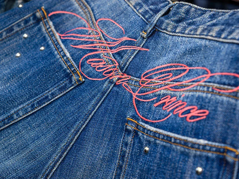 Flat Embroidery Jeans