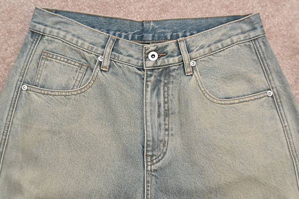Silver Denim Hardware on Vintage Wash Jeans