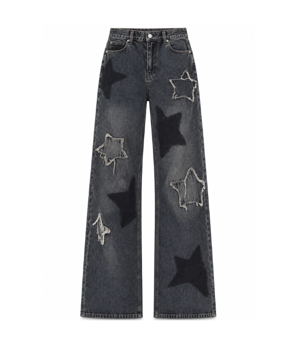Y2k Star Embroidery Jeans