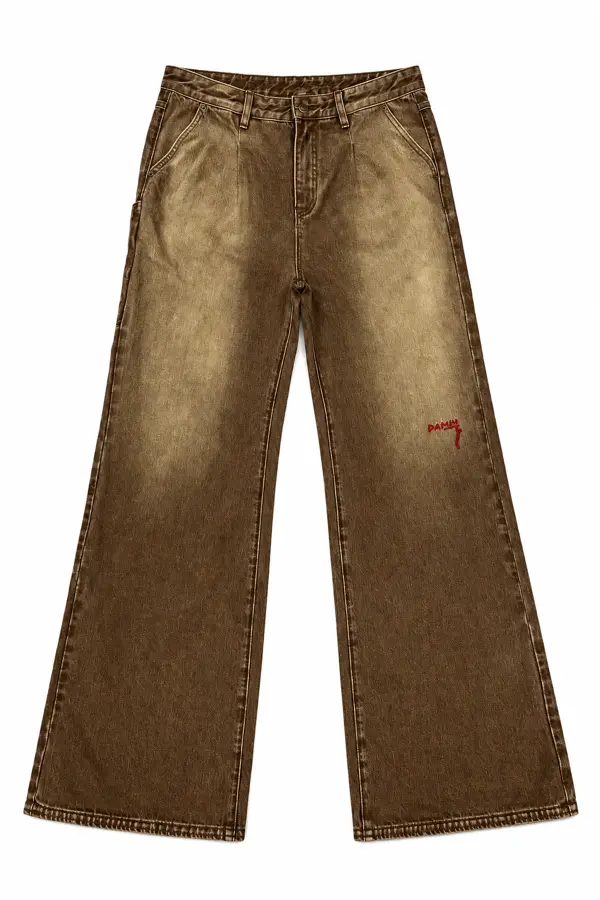 brown flare jeans