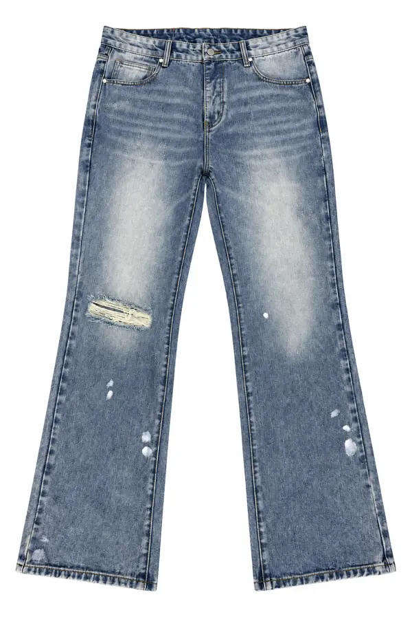 flare vintage abrasion jeans