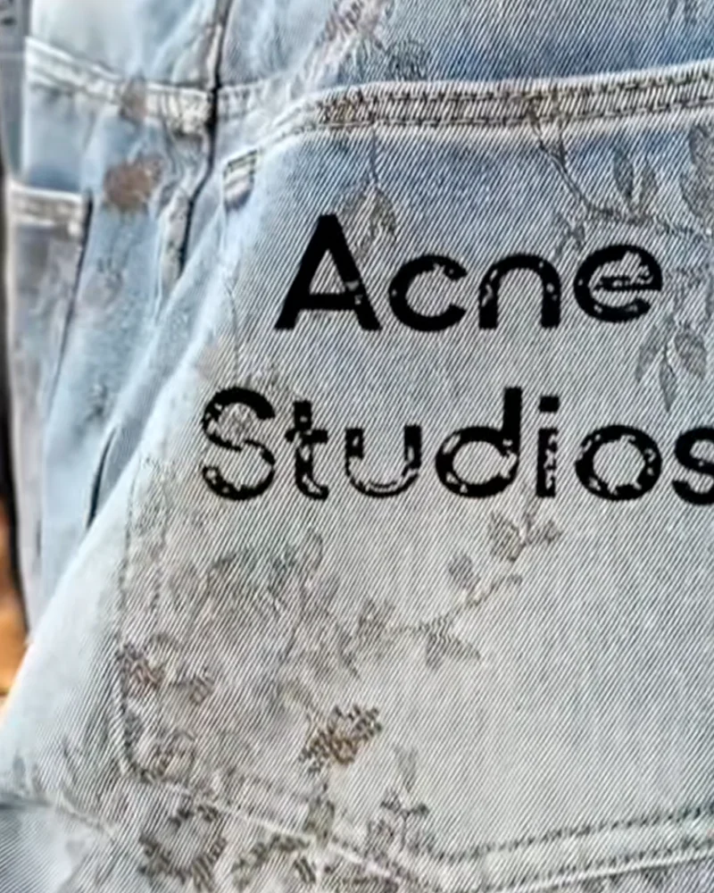 printed jeans effects