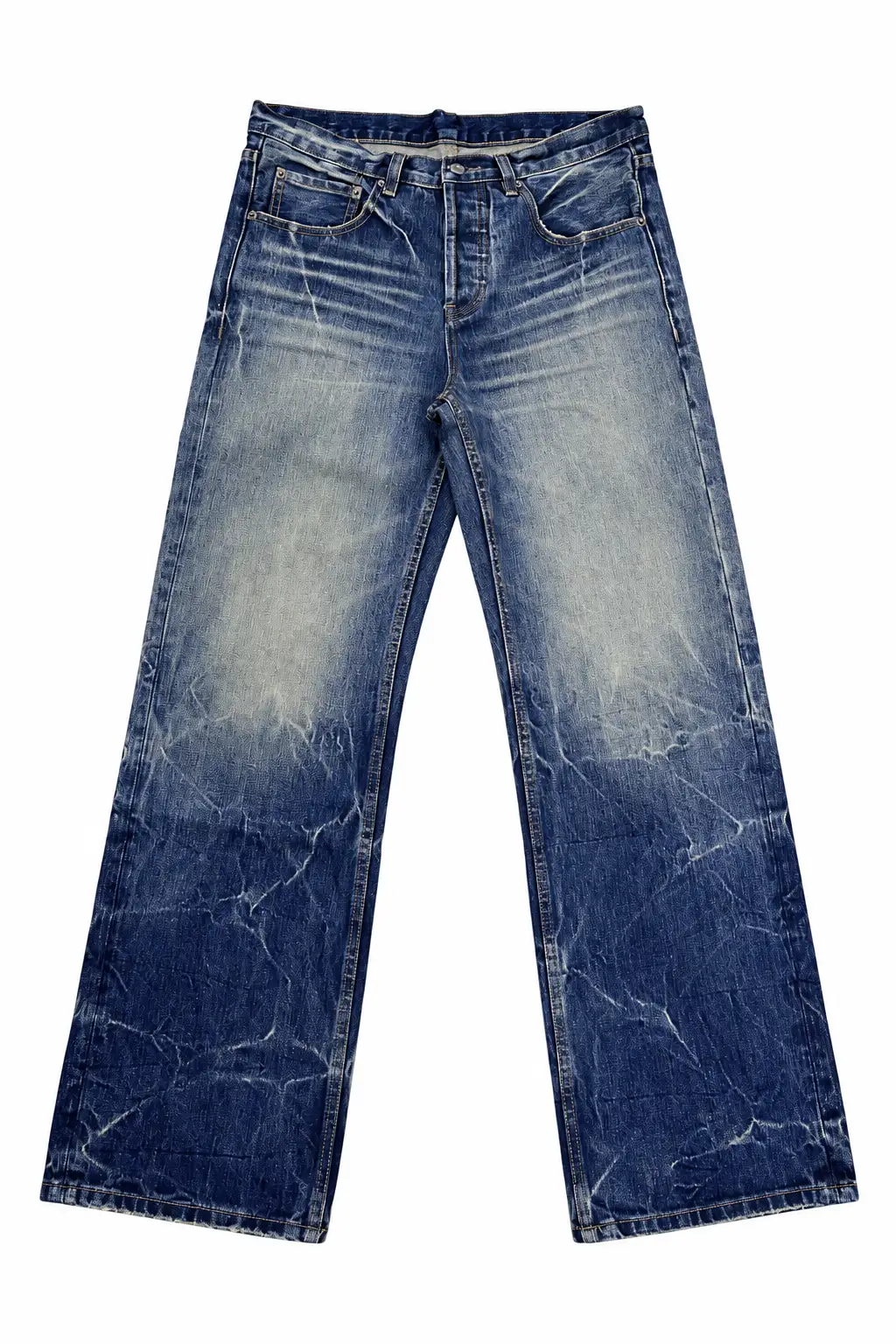 vintage dark blue straight jeans